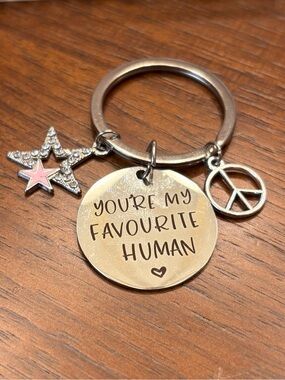 Bad pic! New silver bling star w pink & peace charm you’re My Favourite Human
